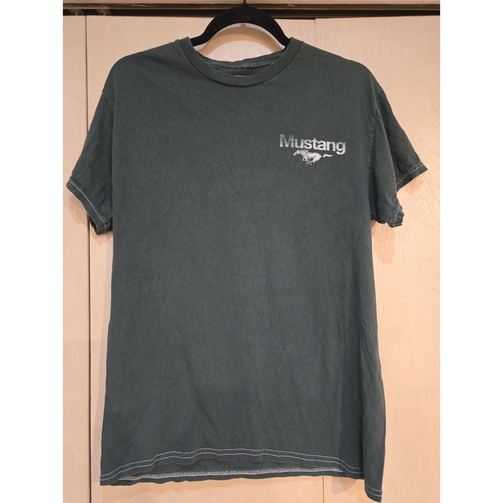 Ford Mustang Mach 1 Mach Won T Shirt Men's Small Green Double Sided Graphic Tee